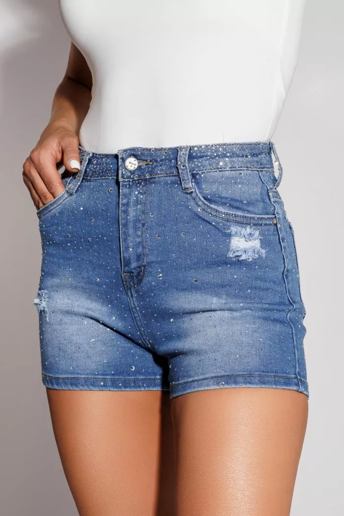 Blugi Scurti Dama Elinor Albastri #A1123