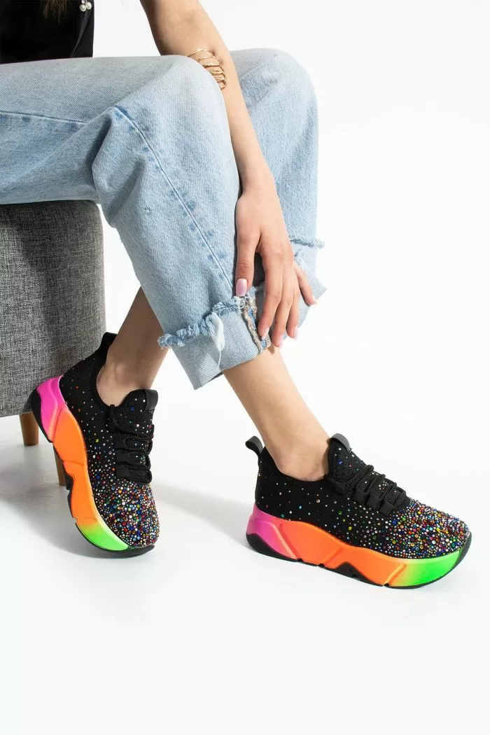 Adidasi dama multicolor din material textil Maria #22330