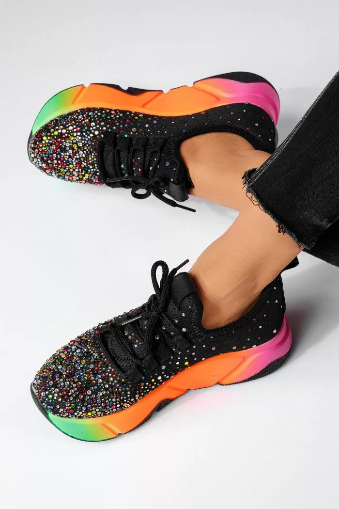 Adidasi dama multicolor din material textil Maria #22330