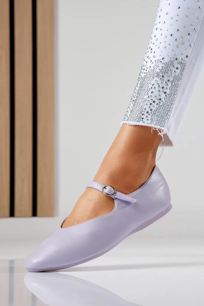 Balerini dama mov din piele ecologica Tania #22475