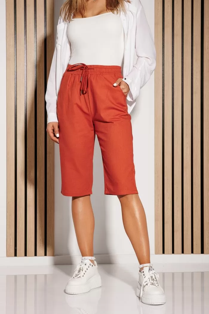 Pantaloni De Vara Trei Sferturi Dama Lissa2 Maro #A1139