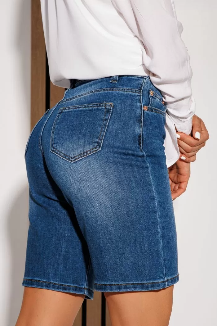 Blugi Scurti Dama Leila Albastri #A1149