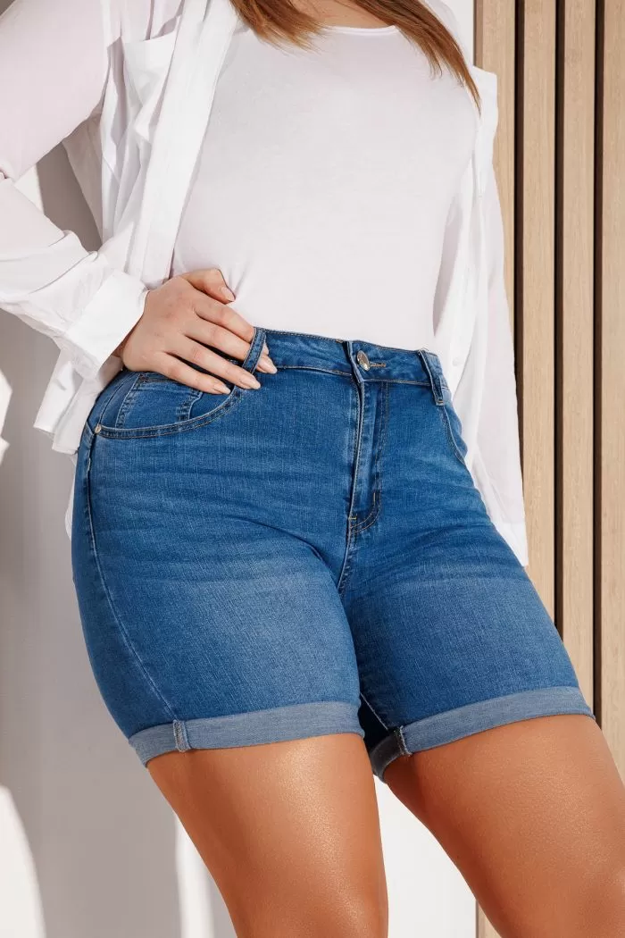Blugi Scurti Batal Dama Nancy Albastri #A1150