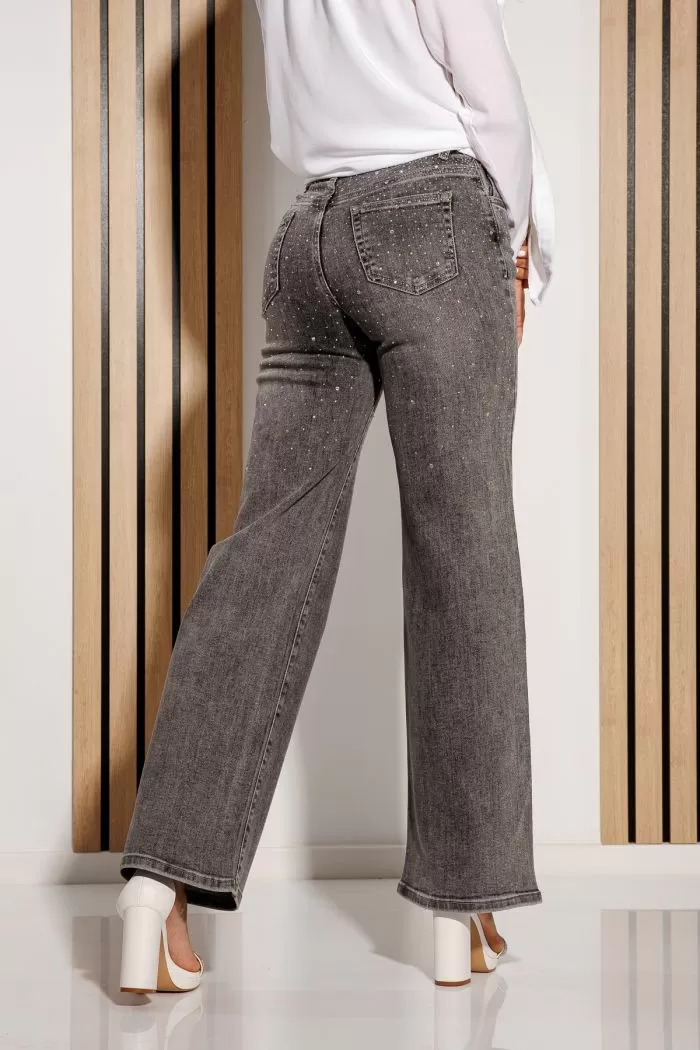 Blugi Evazati Dama Monica Gri #A1162
