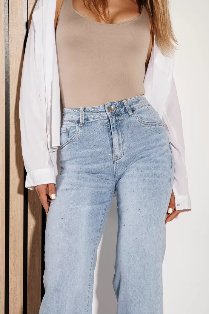 Blugi Evazati Dama Monica Albastri #A1163