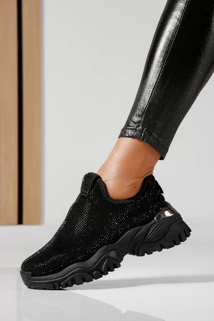 Adidasi dama negri din material textil Anca #22488