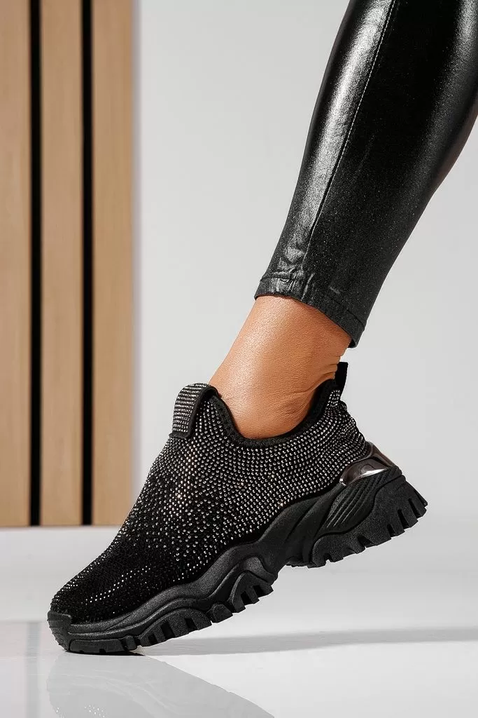 Adidasi dama negri din material textil Anca #22489