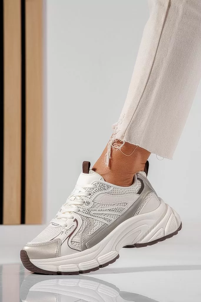 Adidasi dama bej din piele ecologica Aria #22502