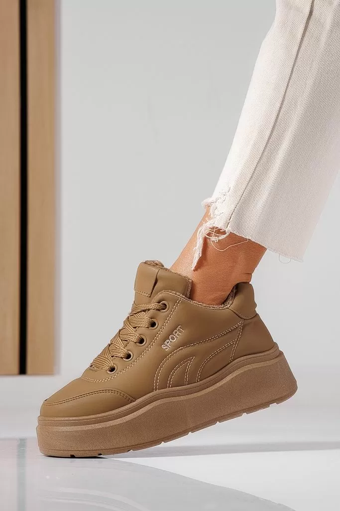 Adidasi dama imblaniti khaki din piele ecologica Giorgia #22508