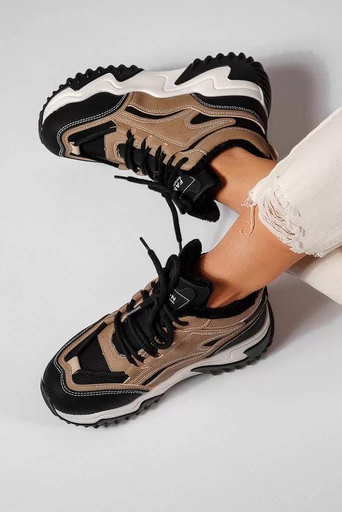 Adidasi dama imblaniti khaki din piele ecologica Chiara #22514