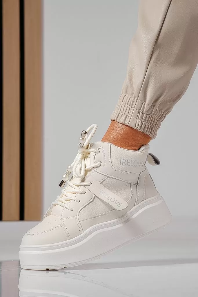 Adidasi dama imblaniti bej din piele ecologica Camilla #22519