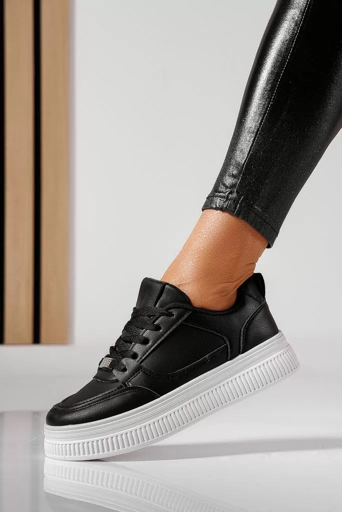 Adidasi dama negri din piele ecologica Adela #22521