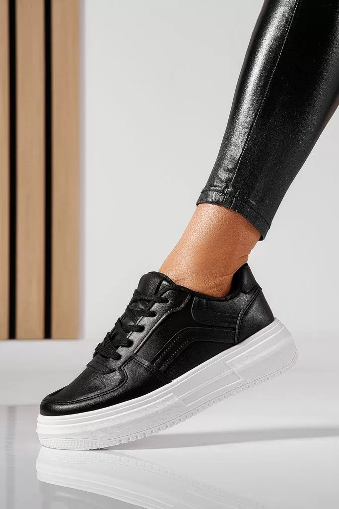 Adidasi dama negri din piele ecologica Adrianne #22525