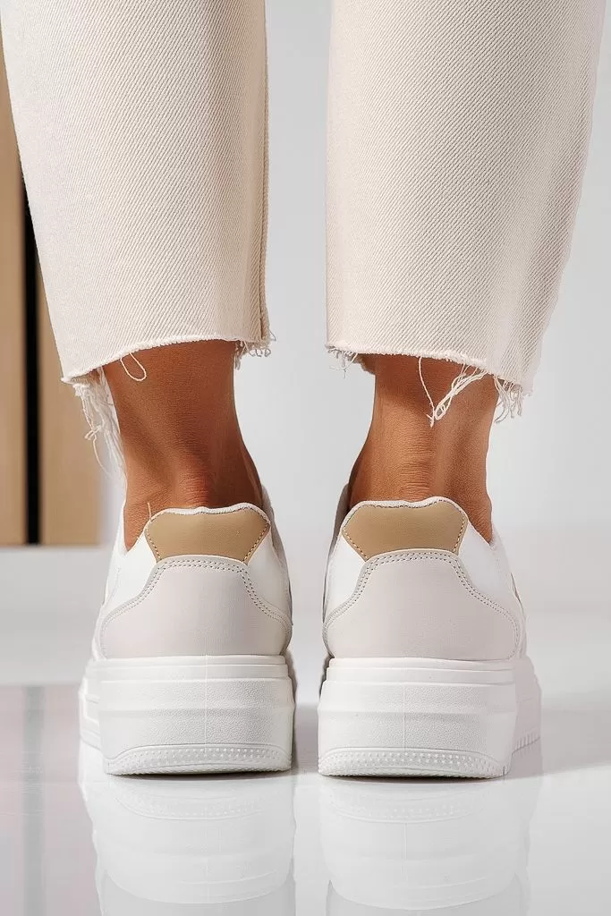 Adidasi dama khaki din piele ecologica Alisa #22526