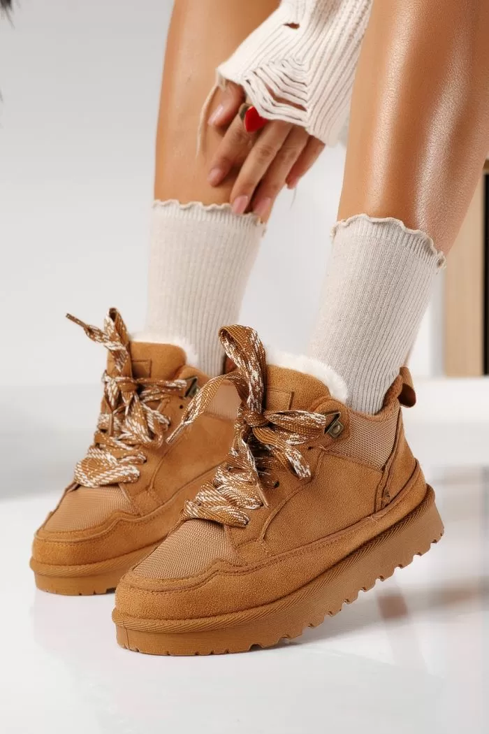 Adidasi dama îmblaniti maro din piele ecologica intoarsa Eliza #22908