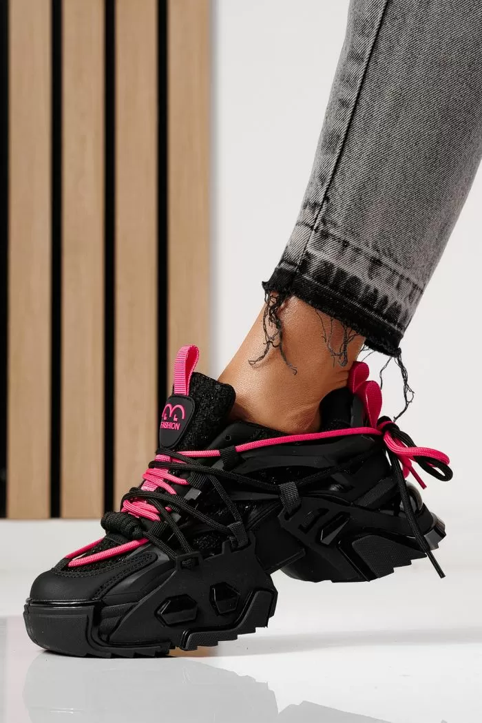 Adidasi dama negri din material textil Eva #24083