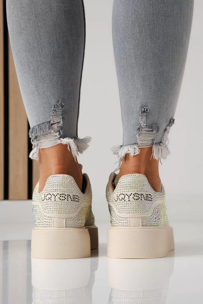 Adidasi dama bej din material textil Ellania #24091