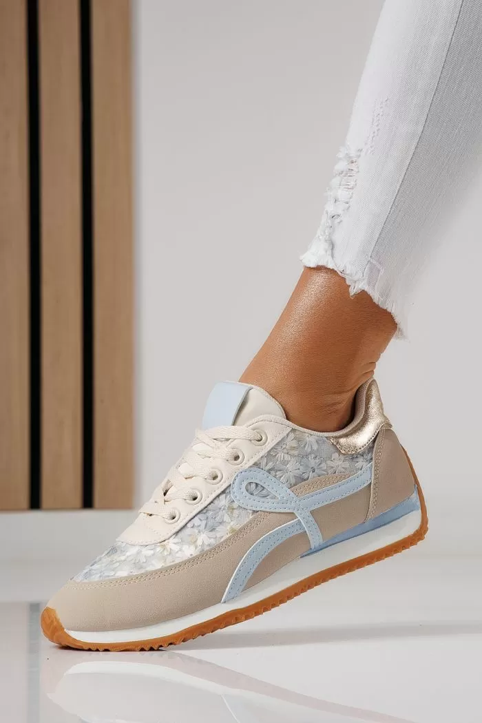 Adidasi dama albastri din piele ecologica Jesica #24124