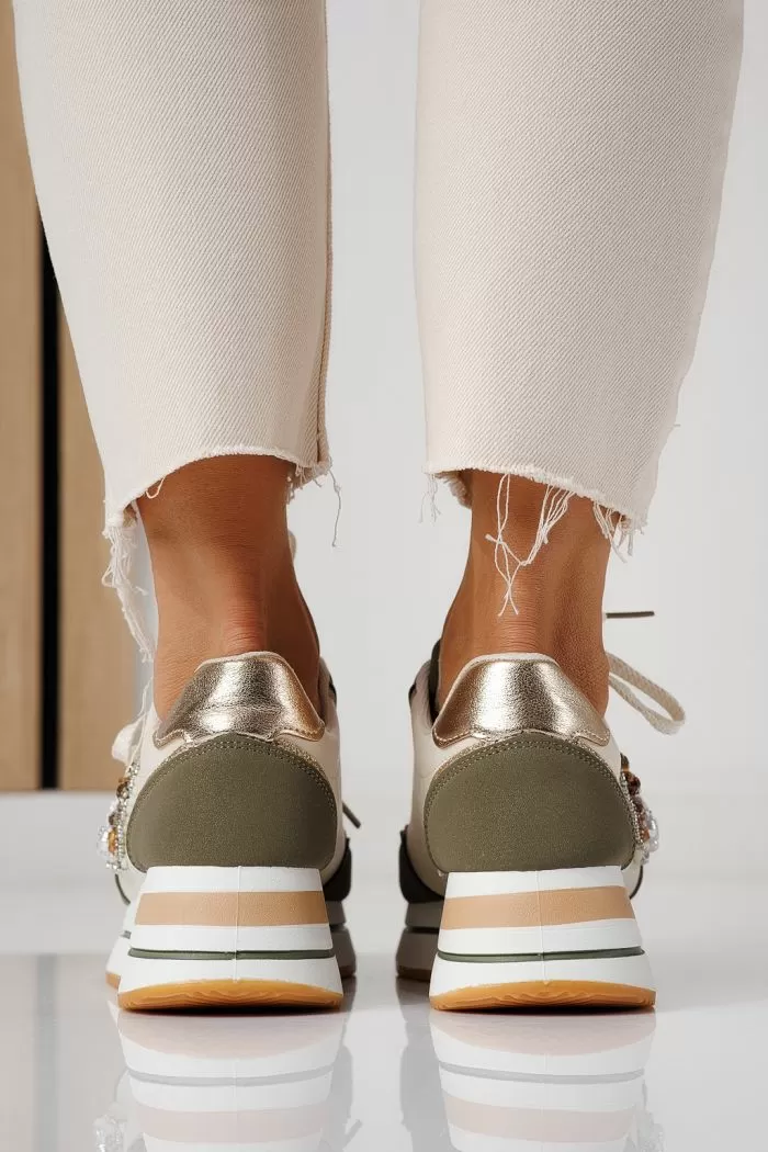 Adidasi dama verzi din piele ecologica Kayla #24141