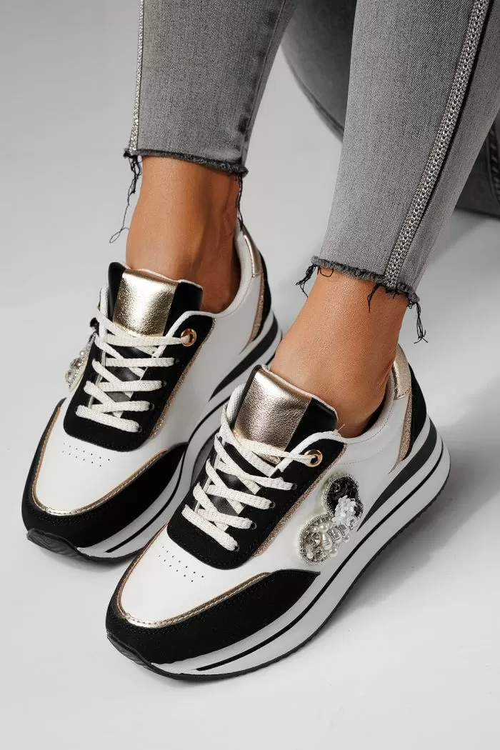 Adidasi dama negri din piele ecologica Kayla #24142