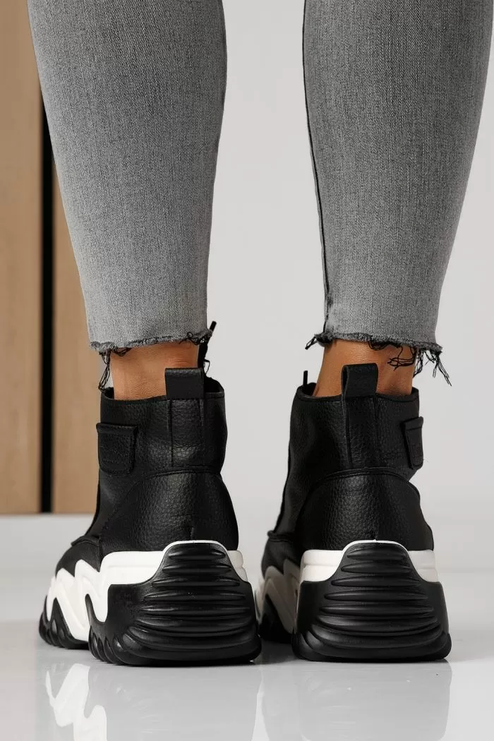 Adidasi dama negri din piele ecologica Lea #24151