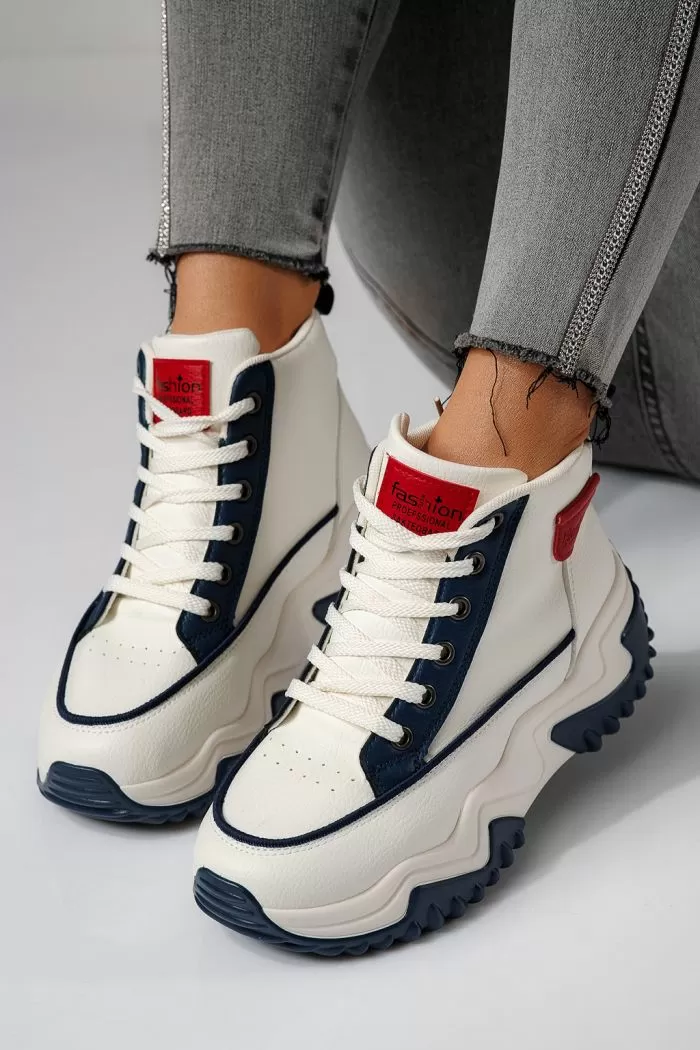 Adidasi dama albastri din piele ecologica Lea #24153