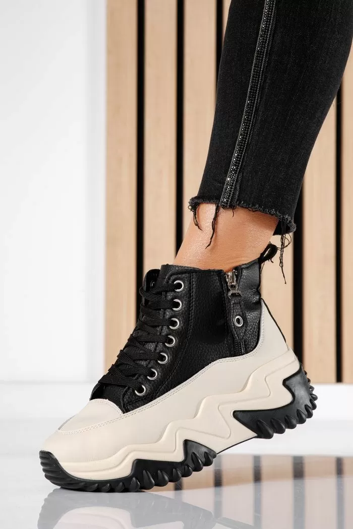 Adidasi dama negri  din piele ecologica Layla #24154