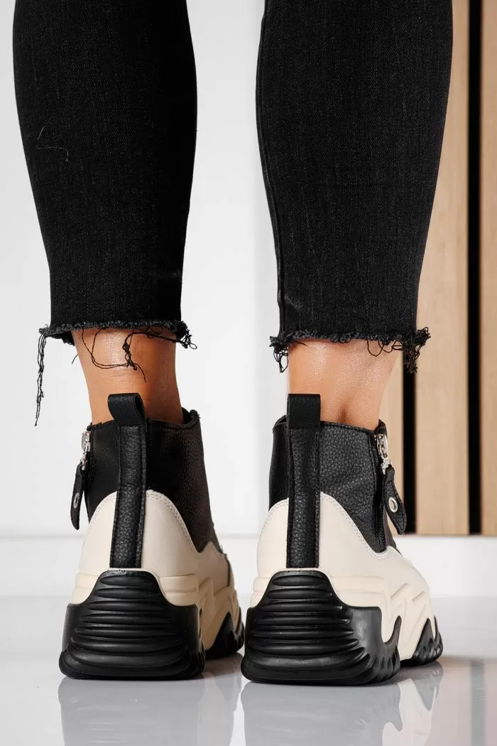 Adidasi dama negri  din piele ecologica Layla #24154