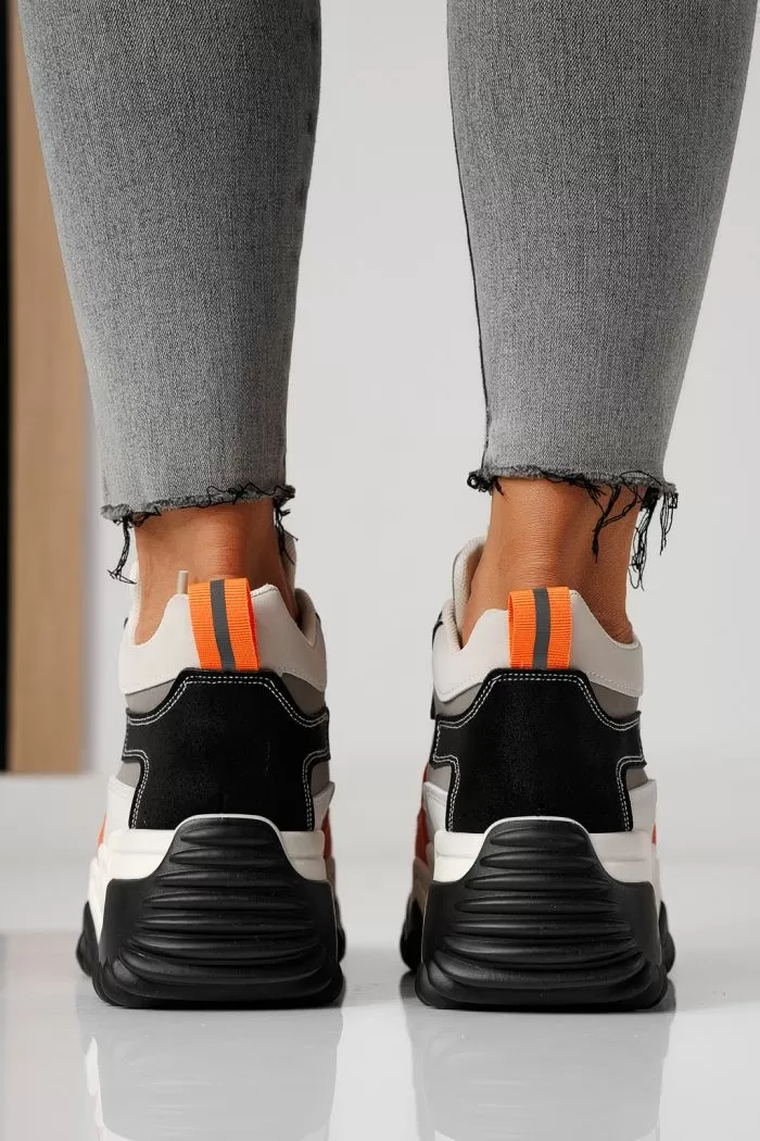 Adidasi dama gri din piele ecologica Maya #24157