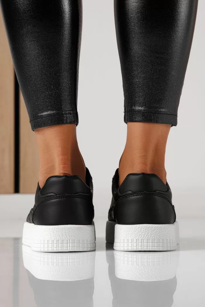 Adidasi dama negri din piele ecologica Nadia #24160