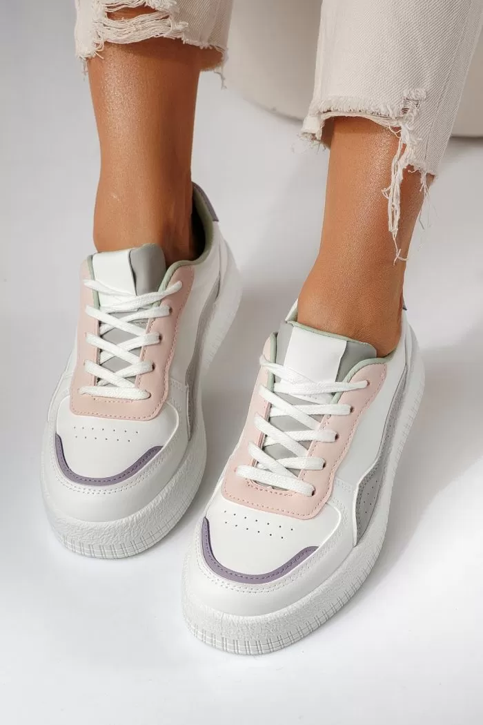 Adidasi dama roz din piele ecologica Nadia #24163