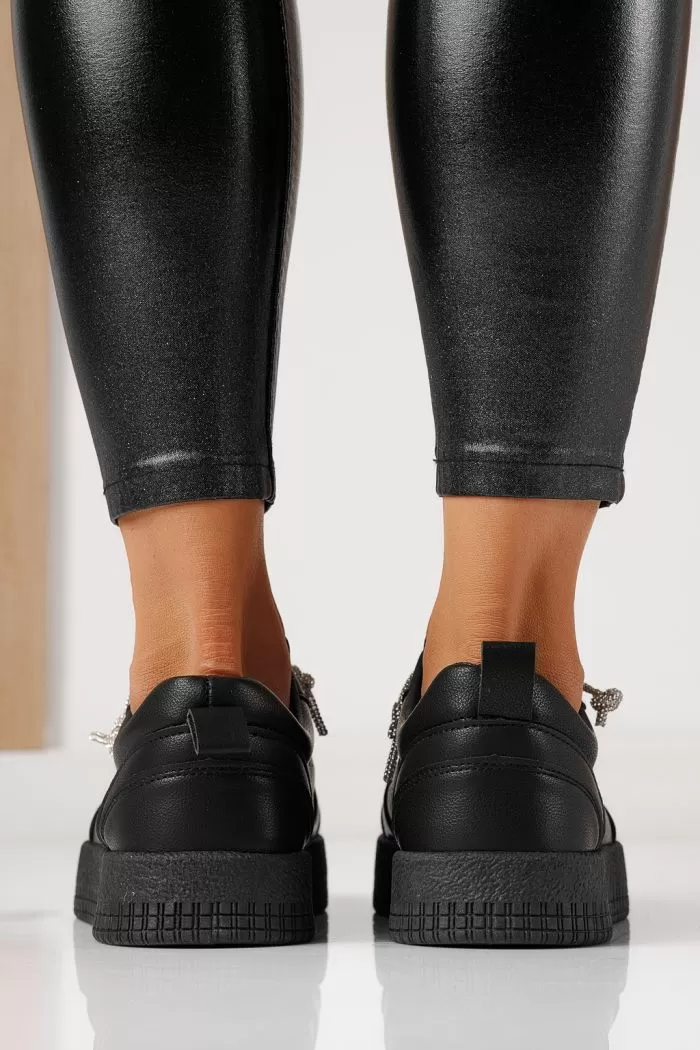 Adidasi dama negri din piele ecologica Nicole #24165