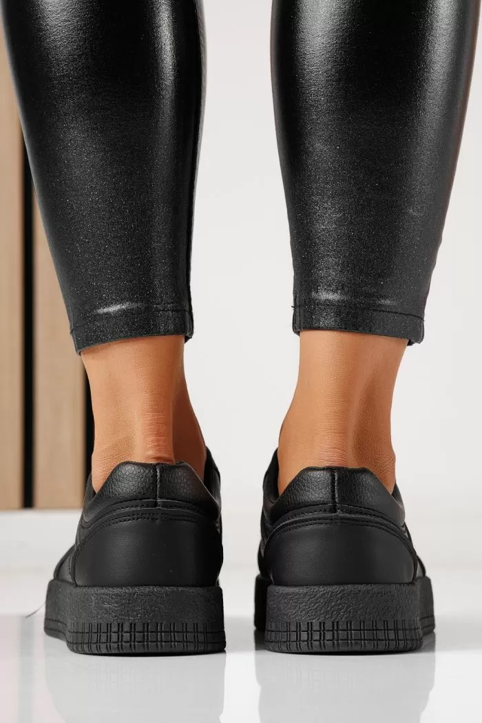 Adidasi dama negri din piele ecologica Oana #24171