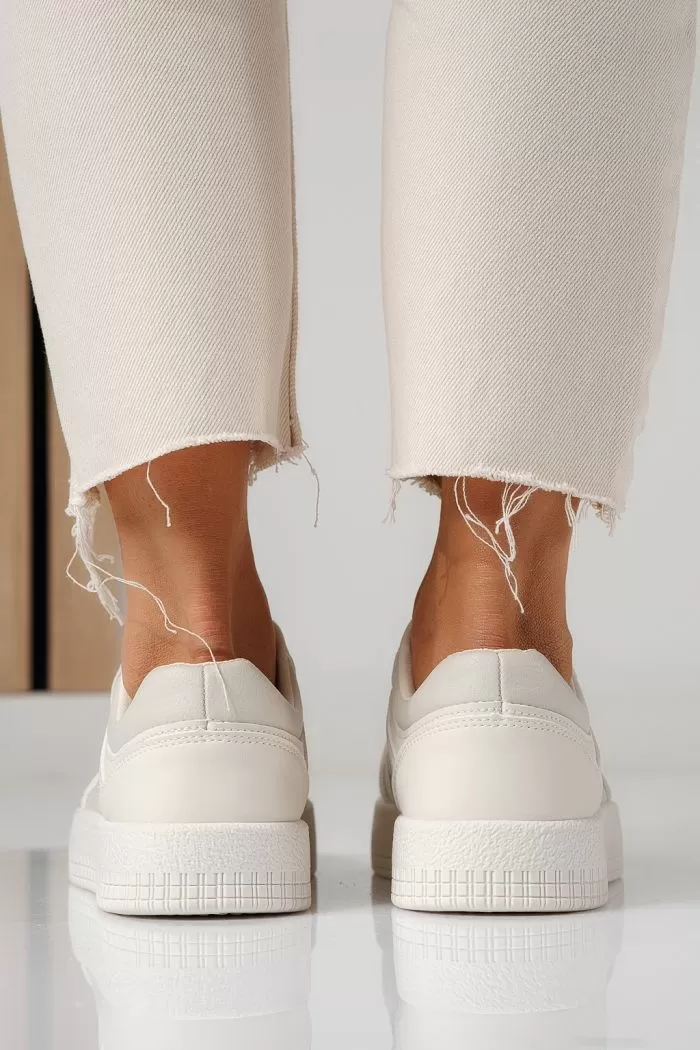 Adidasi dama bej din piele ecologica Oana #24173