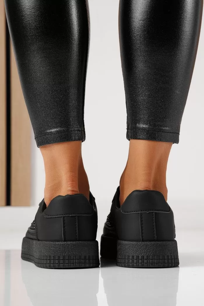 Adidasi dama negri din piele ecologica Rania #24177