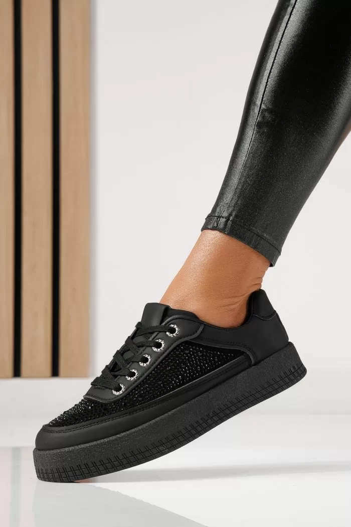 Adidasi dama negri din piele ecologica Rania #24177