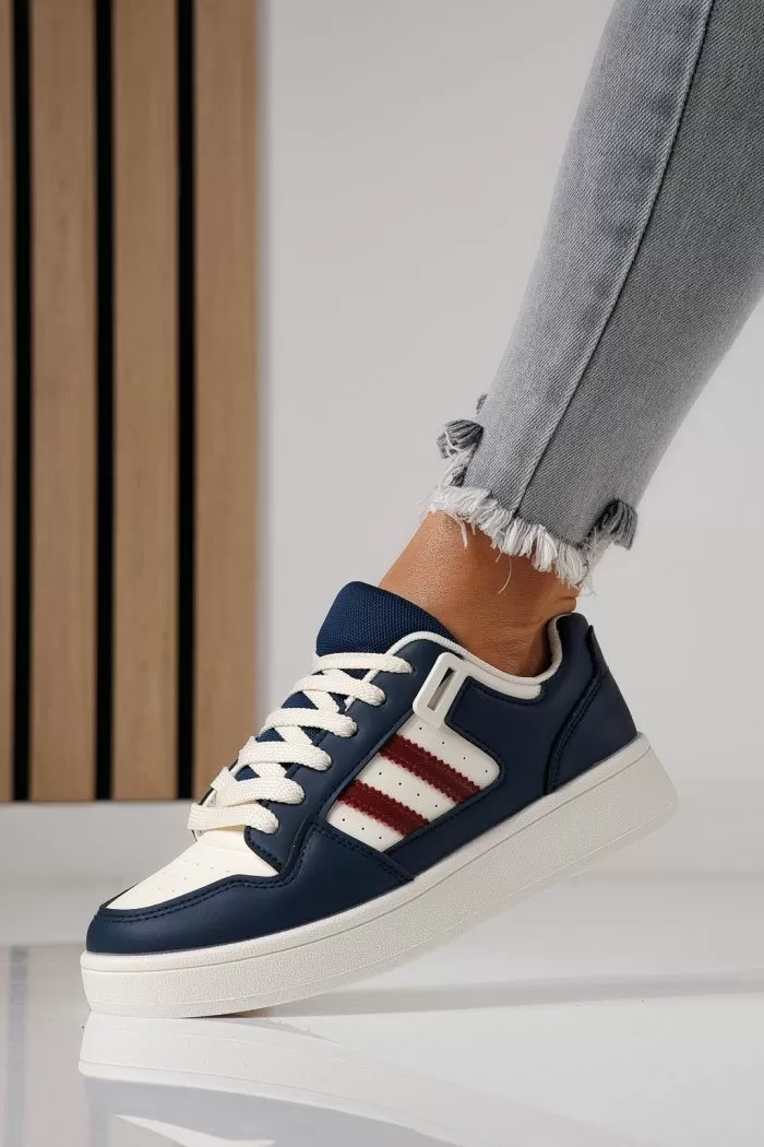 Adidasi dama albastri din piele ecologica Iris #24194