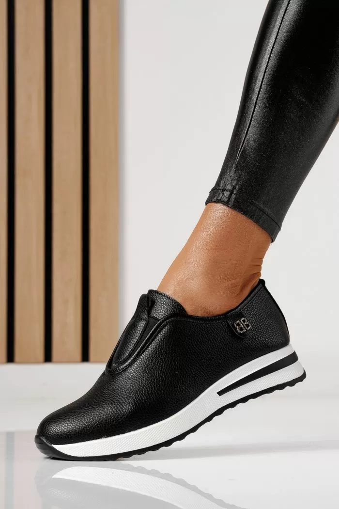 Pantofi casual dama gri din piele ecologica Azaleea #24203