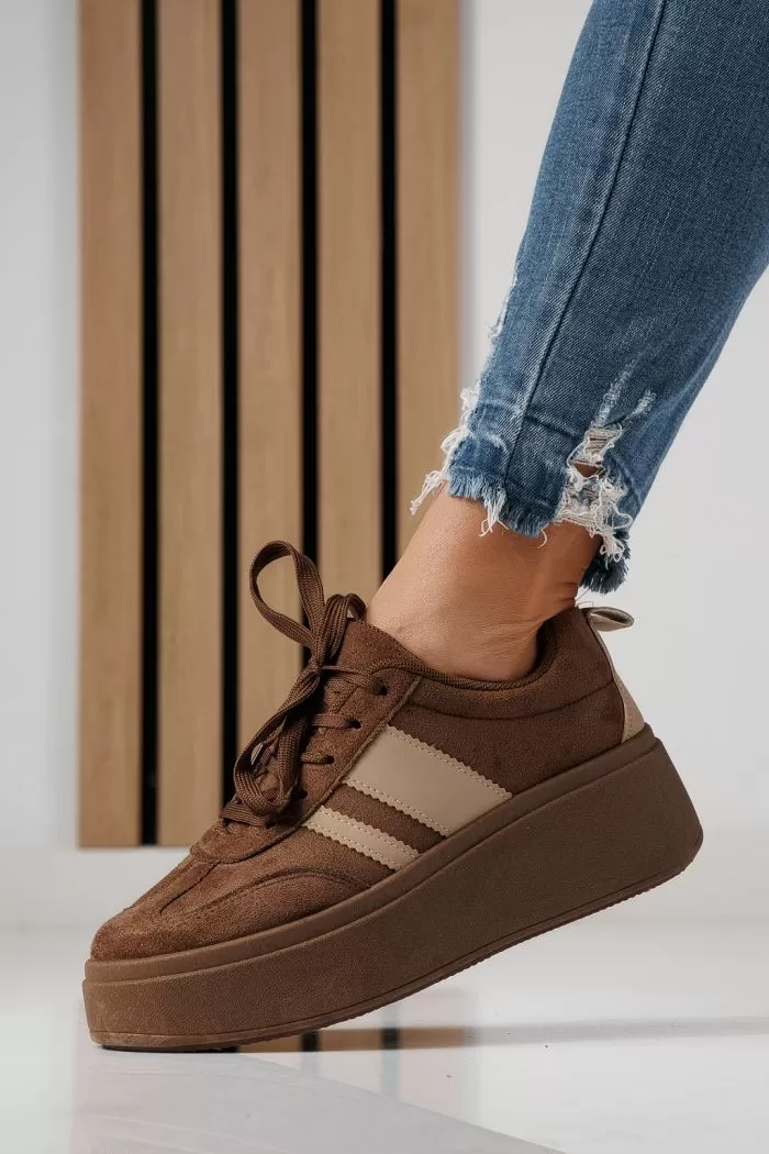 Adidasi dama maro din piele ecologica intoarsa Diana #24303