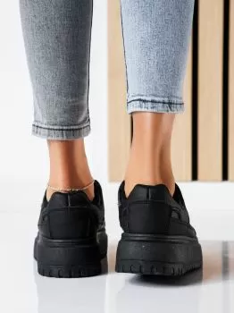 Adidasi dama negri din piele ecologica Mavis #24467