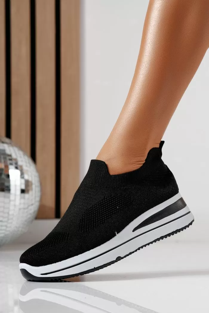 Adidasi dama negri din material textil Fausta #24471