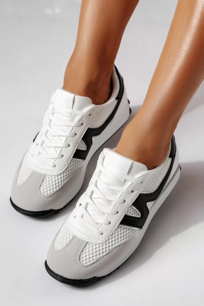 Adidasi dama albi din piele ecologica Federica #24472