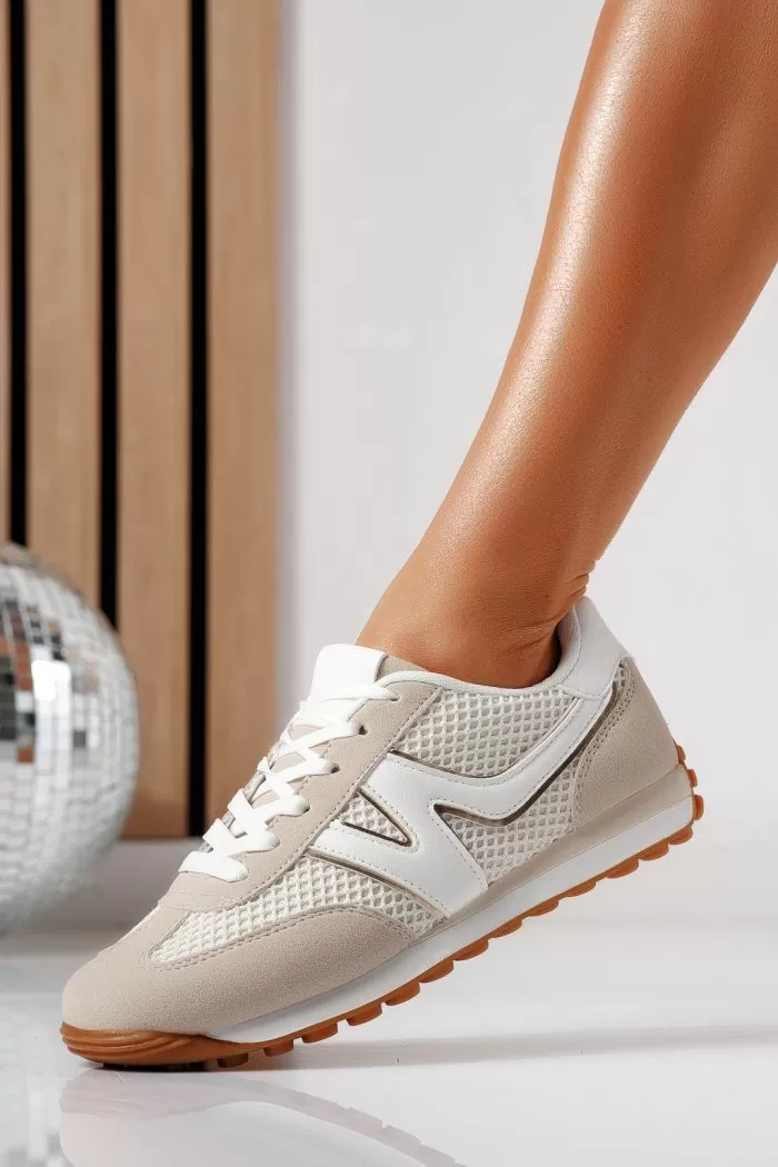 Adidasi dama bej din piele ecologica Federica #24474