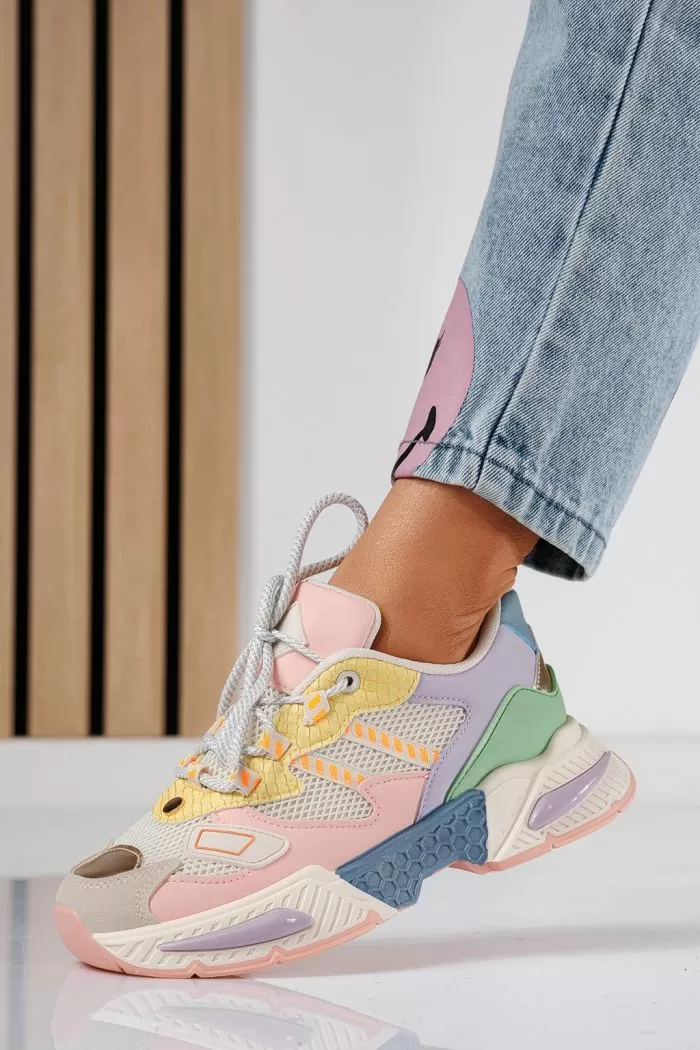 Adidasi dama roz din piele ecologica Devi #24544