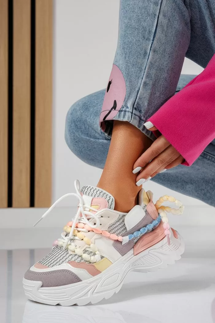 Adidasi dama multicolor din piele ecologica Evi #24549