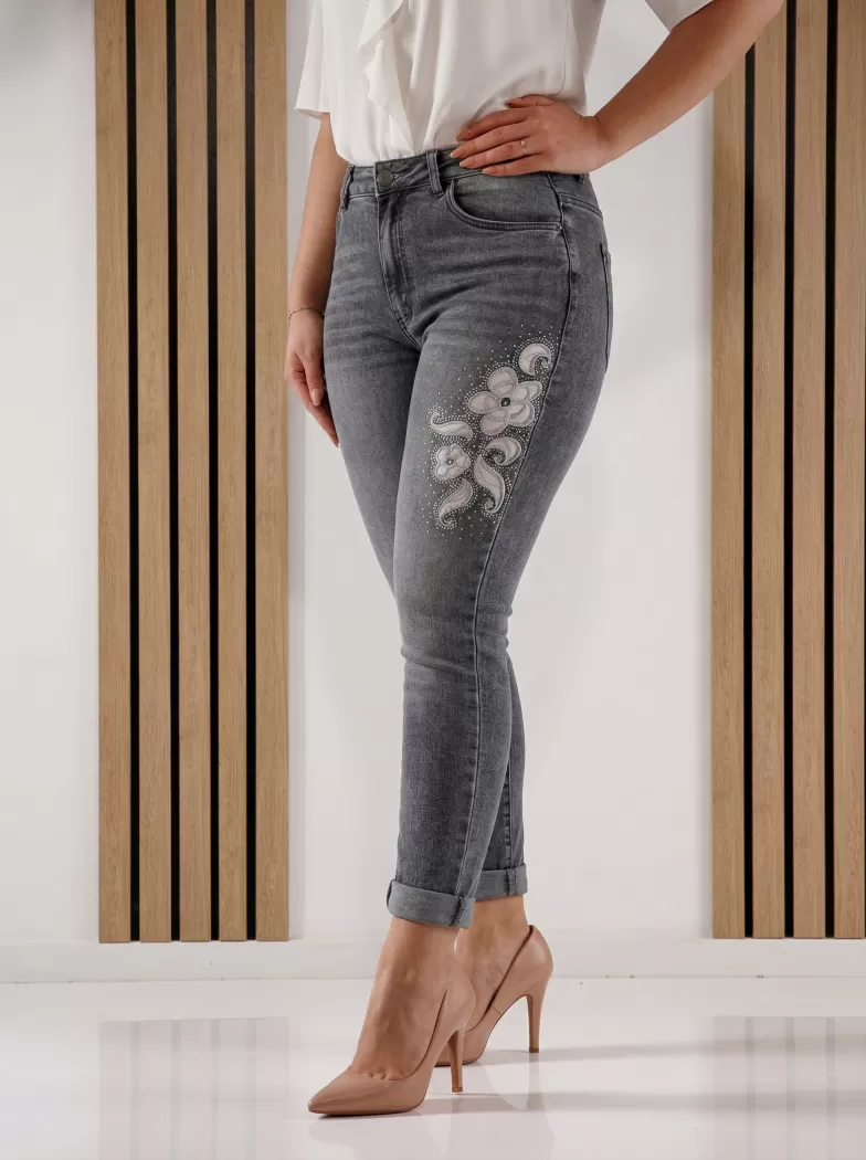 Blugi MomFit Dama Helena Gri #A1394