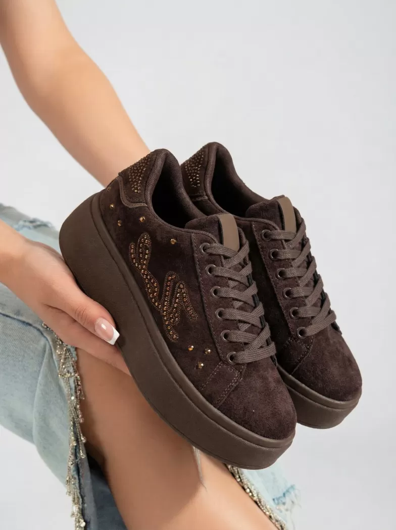 Adidasi dama maro din piele ecologica intoarsa Saphira #24681