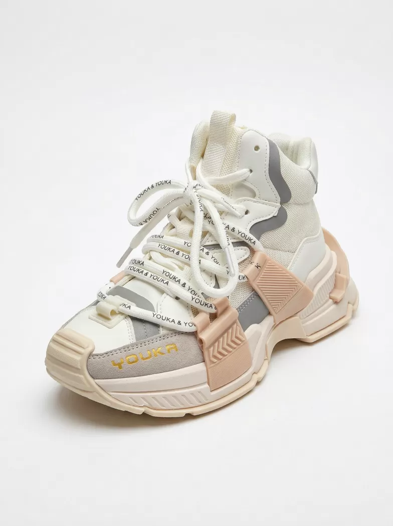 Adidasi dama albi din piele ecologica Nyssa #24683