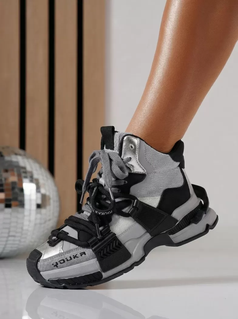 Adidasi dama gri din piele ecologica Nyssa #24684