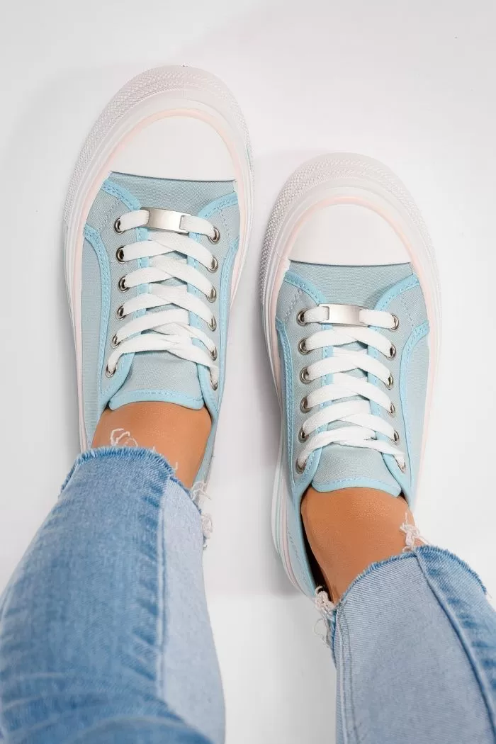 Adidasi dama albastri din material textil Sophia #24724